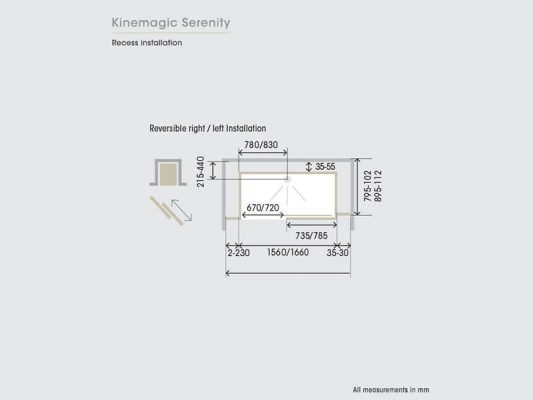 Kinedo KineMagic Serenity Measurements Img03