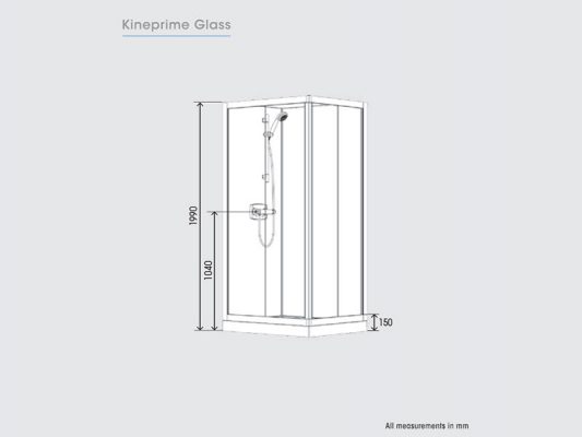 Kinedo KinePrime Glass Measurements Img02