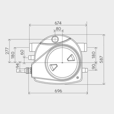 Sanifos 110 Pumping Station Dimensions Img02