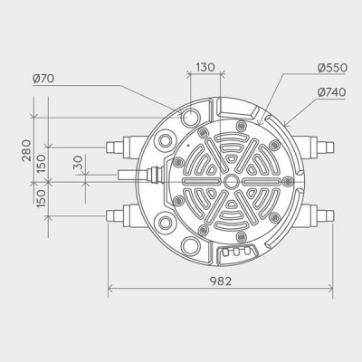 Sanifos 250 Pumping Station Dimensions Img02