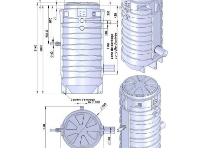 sanifos 1300 Tank Dimension
