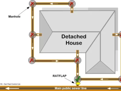 ratflap rat blocker sewer installation detached house